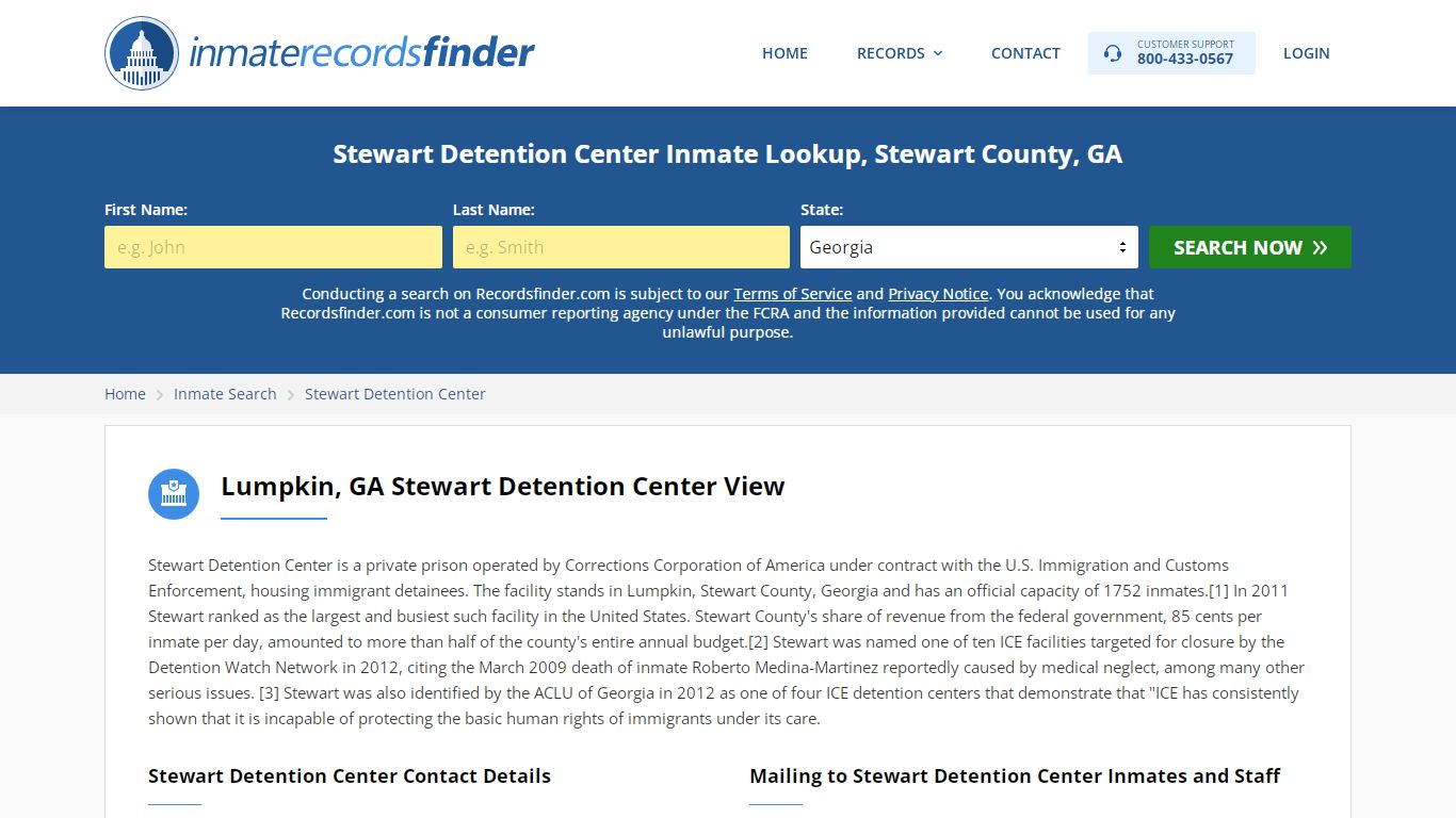 Stewart Detention Center Roster & Inmate Search, Stewart ...